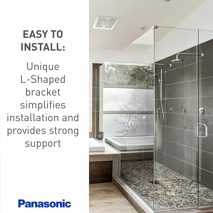 Panasonic WhisperValue Ceiling/Wall Mount Bathroom Exhaust Fan, 50-80-100 CFM - Image 6