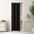 MYSKY HOME Solid Black Door Curtain Blackout Colset Curtains by MYSKYHOME