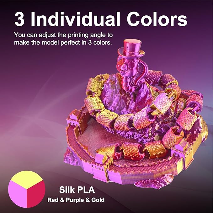 ERYONE Silk Tri Color PLA Filament 3D Printer 1.75mm +/- 0.03mm - Image 2