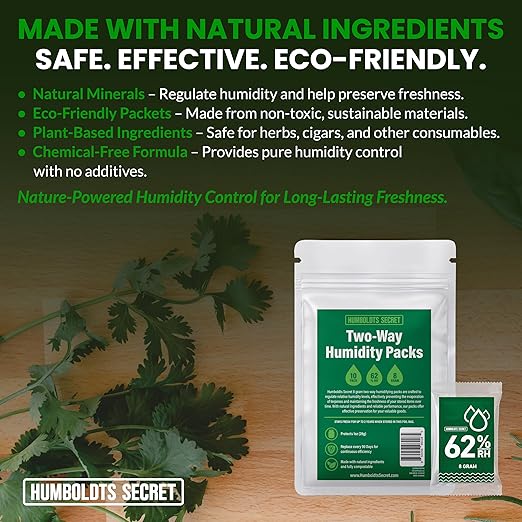 Humboldts Secret 62% Humidity Packs RH 2-Way | Moisture Control Packets - Image 2