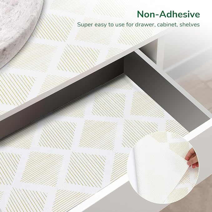 Drawer and Shelf Liner for Kitchen 17.5in x 10FT, Non-Slip Non-Adhesive Cabinet - Image 3
