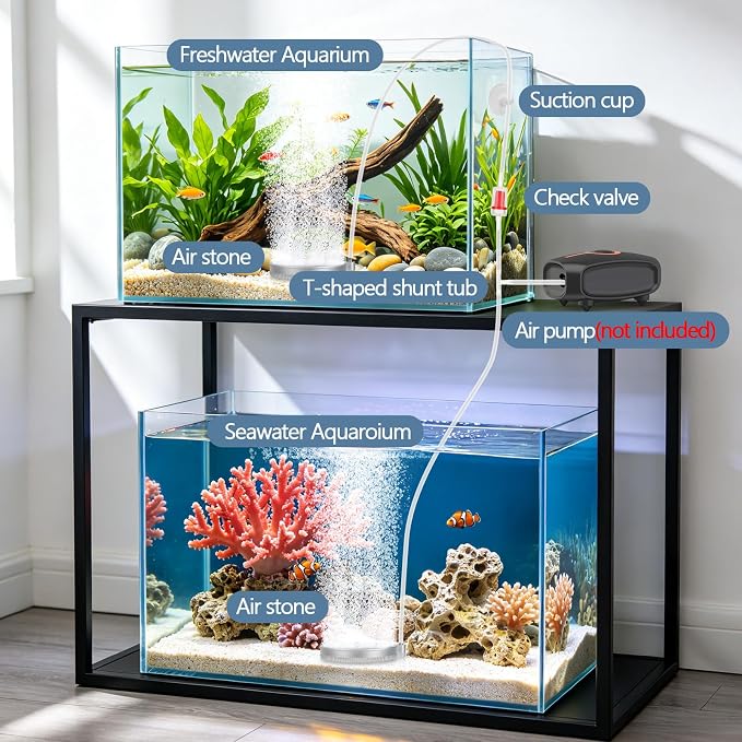 hygger 4 Inch Nano Air Stone for Aquariums, Quiet Fish Tank Bubbler High - Image 8