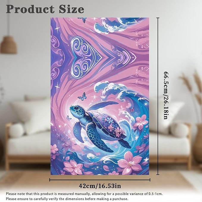 Sea Turtle Headrest Cover for Couch Non-Slip Flower Pink Furniture Slipcover - Image 6