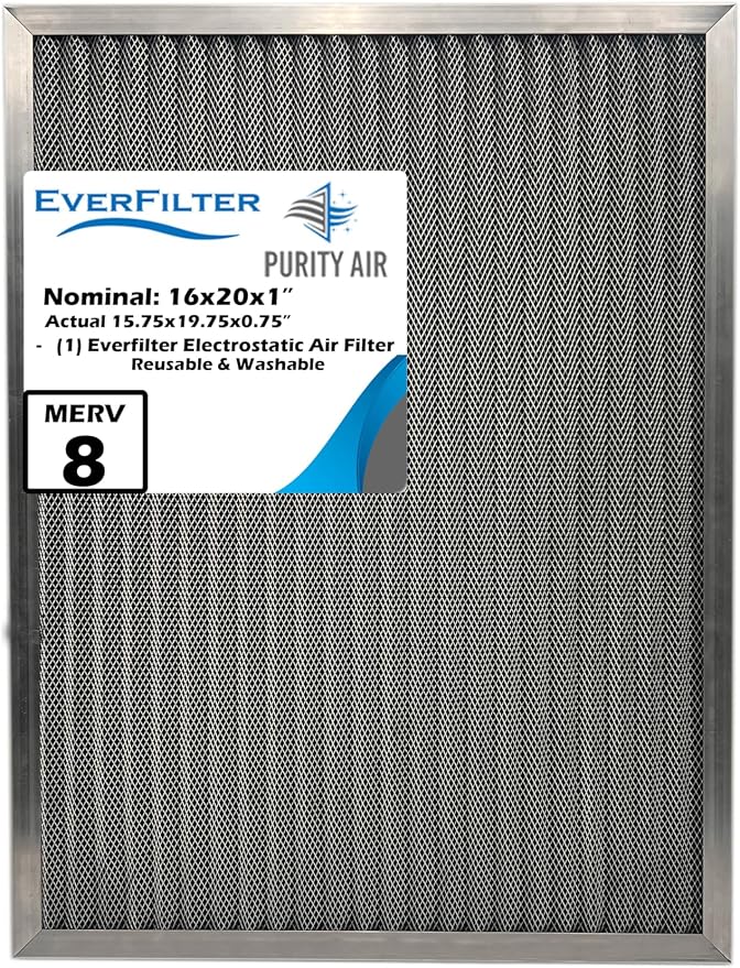 16x20x1 Electro-static Air Filter AC Furnace Filter, Reusable & Washable by PurityAir