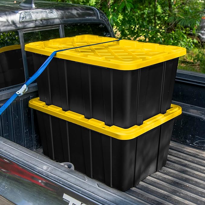 Sterilite 38 Gal Industrial Tote, Stackable Storage Bin - Image 7