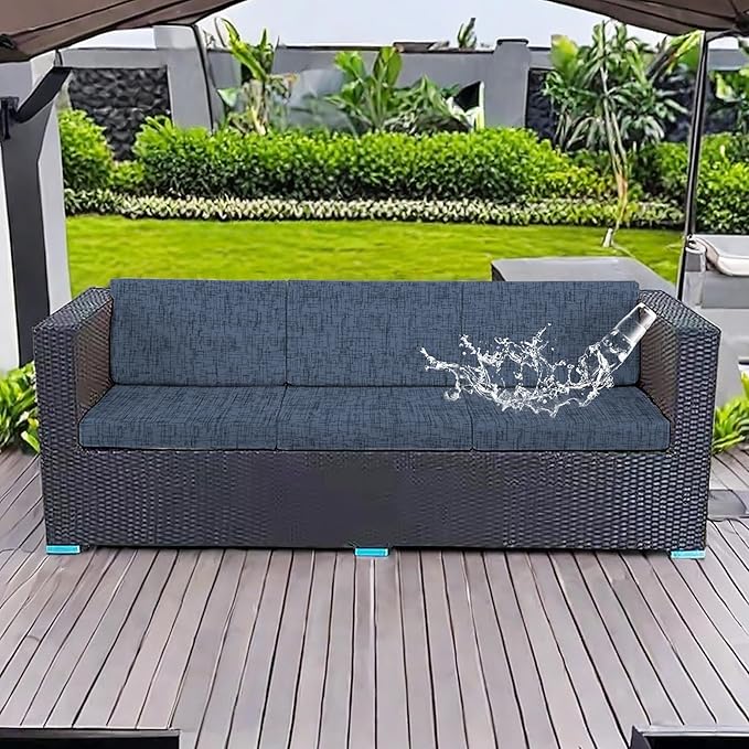 12Pcs Stretch Patio Cushion Covers Outdoor Couch Cover Replacement, Outdoor - Image 8