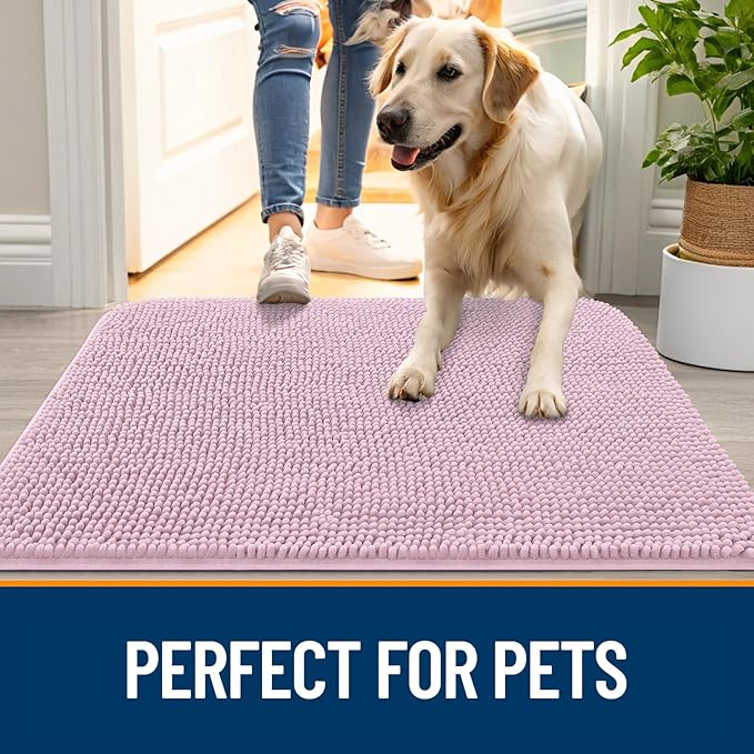 OLANLY Dog Door Mat for Muddy Paws 59x24, Absorbs Moisture and Dirt, Absorbent - Image 6