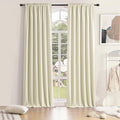 DONREN Patio Door Curtains 96 inch Length, Rod Pocket Top Thermal Insulated by DONREN