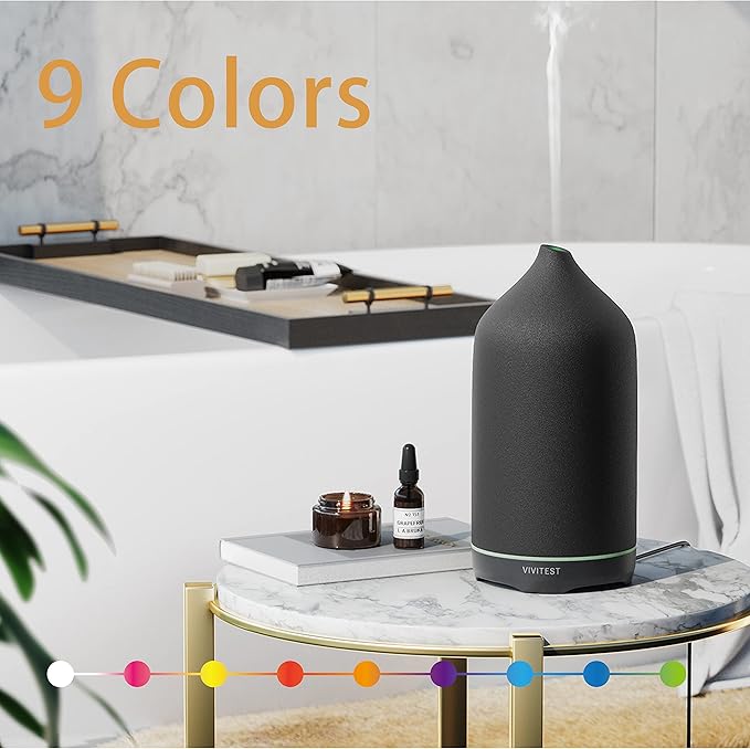 VIVITEST Diffusers for Essential Oils, Stone Oil Diffuser, Ceramic Essential - Image 6