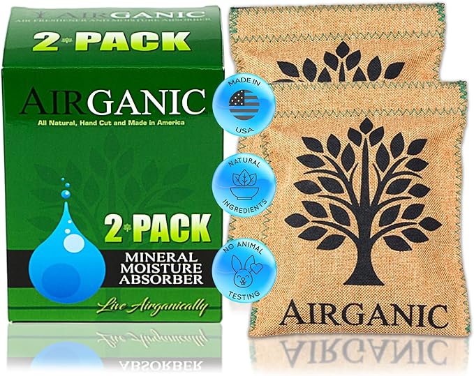 Natural Moisture Absorber Dehumidifier Bags – Plant & Mineral Desiccant Pouches by Airganic