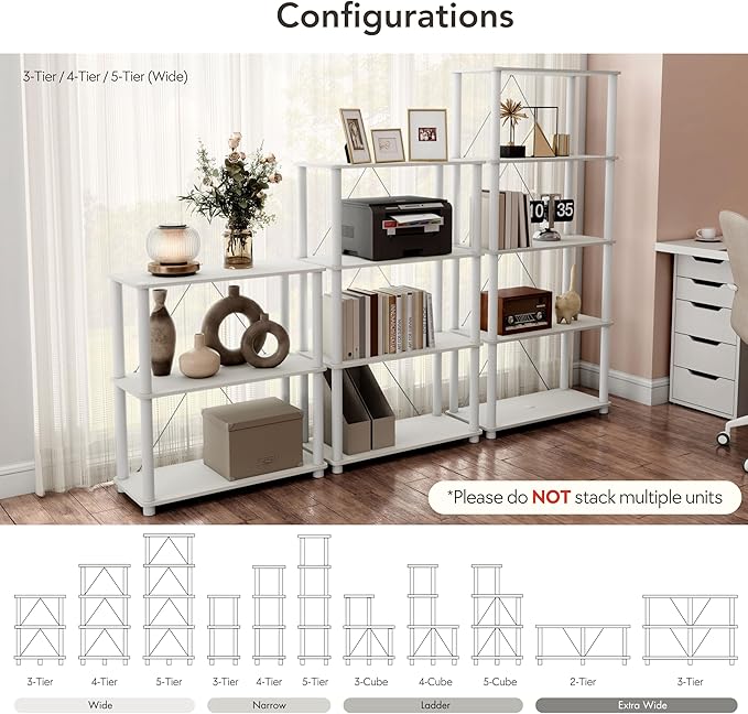 Homes: Inside + Out Apexa Modern 5-Cube Ladder Shelving Units, Collectibles - Image 8