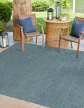Unique Loom Collection Casual Transitional Solid Heathered Indoor/Outdoor by UniqueLoom