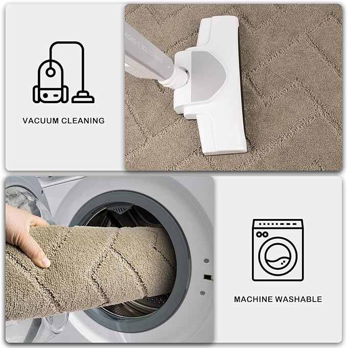 PURRUGS Easy Care Area Rug 4ft x 6ft, Non-Slip Machine Washable Entry Rug - Image 7