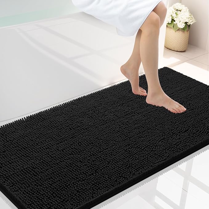 Smiry Luxury Chenille Bathroom Rugs 45x27, Extra Soft and Absorbent Shaggy Bath by Smiry
