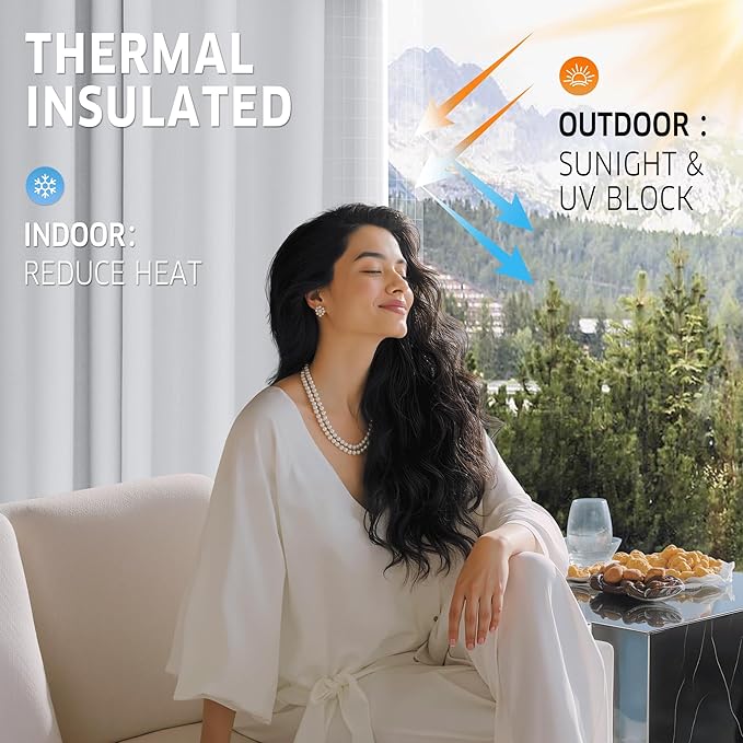 RYB HOME Outdoor Curtains Extra Long - Image 4