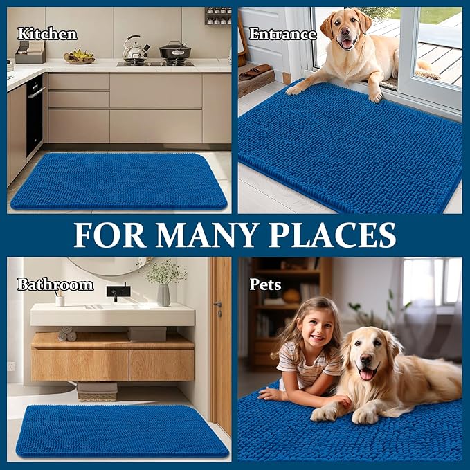OLANLY Dog Door Mat for Muddy Paws 47x17, Absorbs Moisture and Dirt, Absorbent - Image 8