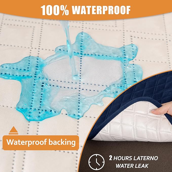 Arfntevss Waterproof Sectional Couch Covers L Shape Washable Velvet Sofa Cover - Image 2