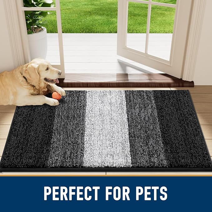 Smiry Dog Door Mat for Muddy Paws, Absorbs Moisture and Dirt, Low-Profile - Image 7