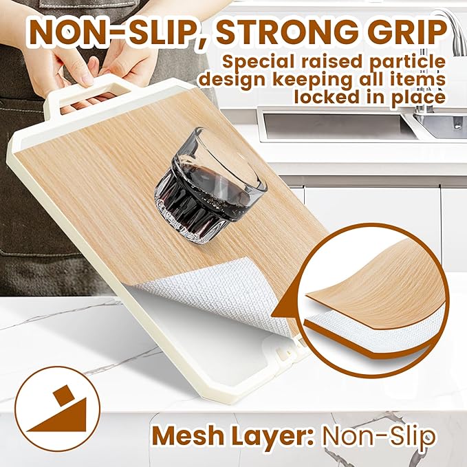 Drawer Shelf Liner for Kitchen Cabinets Non-Adhesive, Non Slip Shelf Paper - Image 2