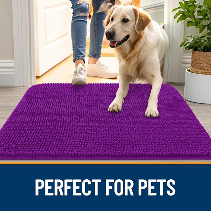 OLANLY Dog Door Mat for Muddy Paws 24x16, Absorbs Moisture and Dirt, Absorbent - Image 6
