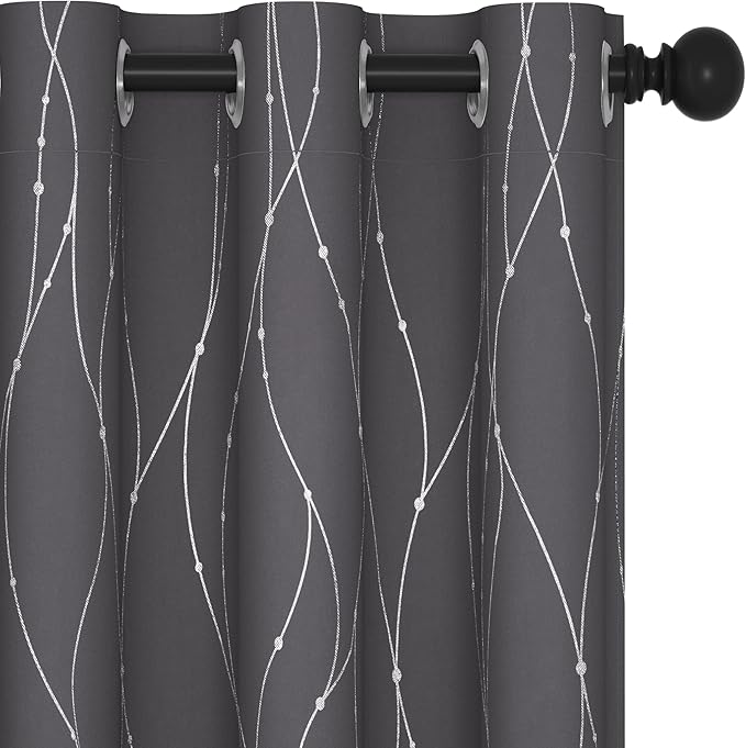 Deconovo Gray Curtains for Living Room, Protect Pravicy Thermal Insulated by Deconovo