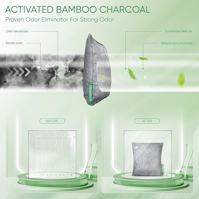 Activated Charcoal Odor Absorber, 6 Pack Nature Odor Eliminator - Image 5