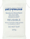 200 Gram Reusable Reactivatable Cotton Bag Silica Gel Desiccant by DryPacks