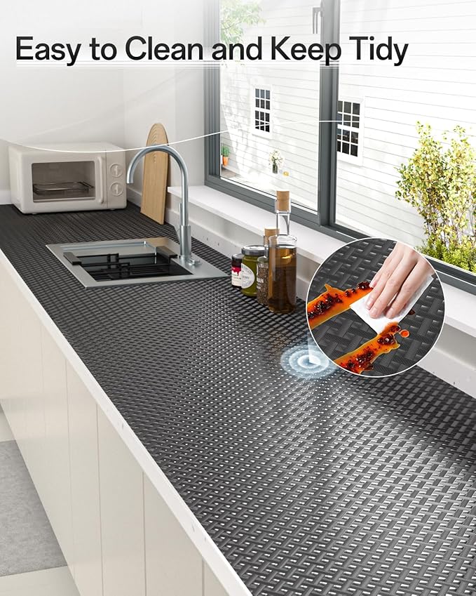 Shelf and Drawer Liner for Kitchen Cabinet, Non-Adhesive 12in x 120in - Image 7