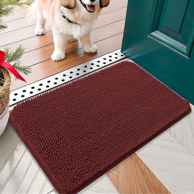 OLANLY Dog Door Mat for Muddy Paws 30x17, Absorbs Moisture and Dirt, Absorbent by OLANLY