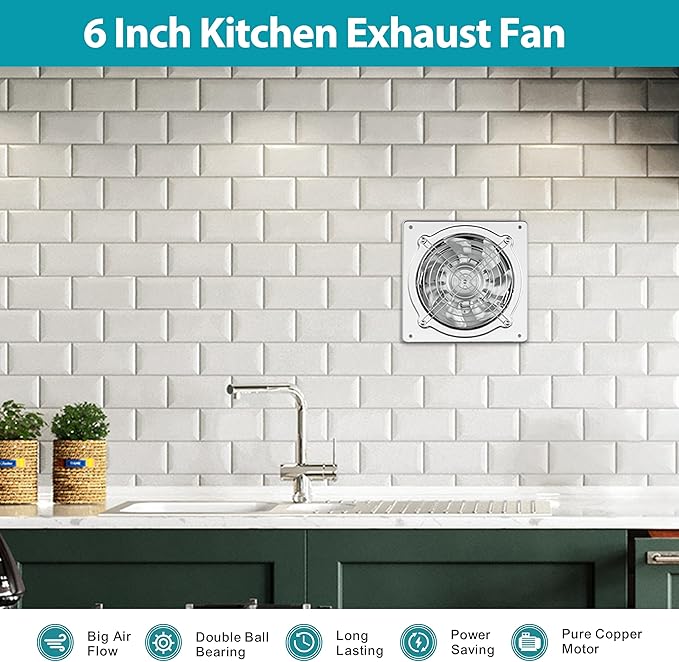 HG Power 6 Inch Exhaust Fan: Kitchen Exhaust Fans - Image 8