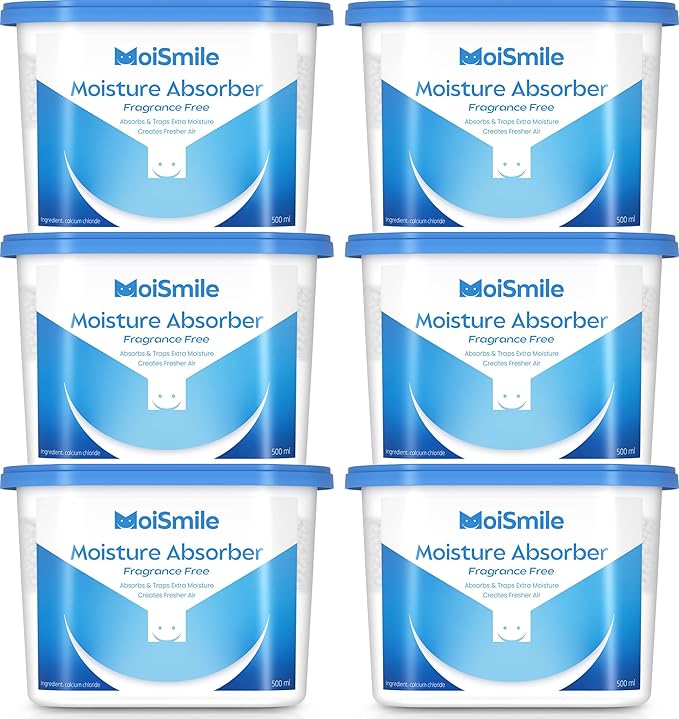 Moisture Absorbers 6 Packs, 10.8OZ Efficient Humidity Absorber ＆ Odor by MoistureAbsorbers