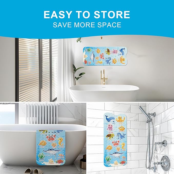 XIYUNTE Baby Bath Mat for Tub Non Slip Kids Bath Mat - Image 5