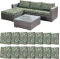 14Pcs Stretch Patio Cushion Cover by CALBODE