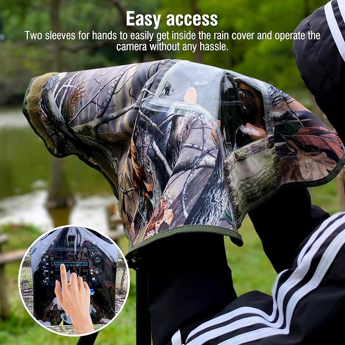 Camera Rain Cover with Openable Viewing Window & Strap Mountable Design - Image 4