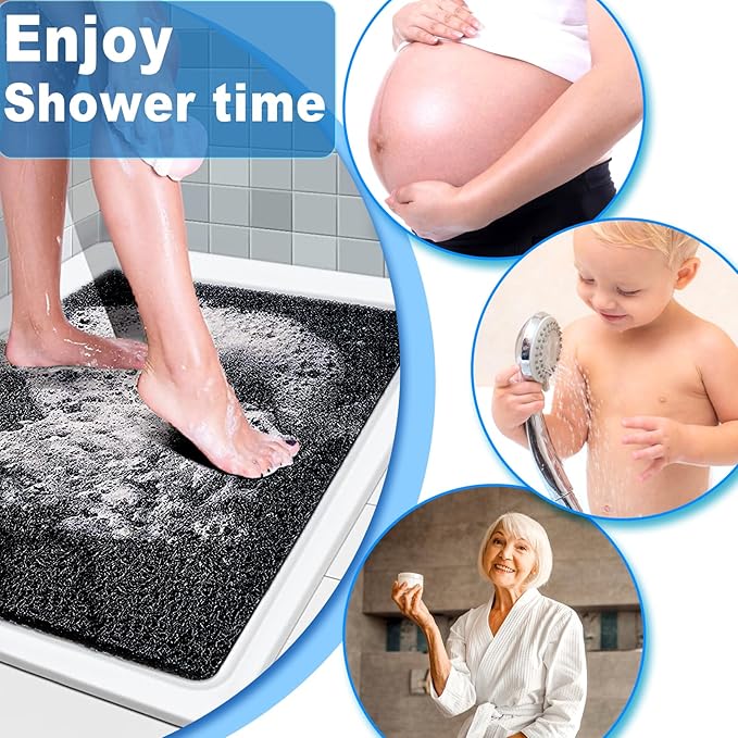 Shower Mats Non Slip for Elderly, 24x47’’Extra Lager Loofah Bath Mats for Shower - Image 5