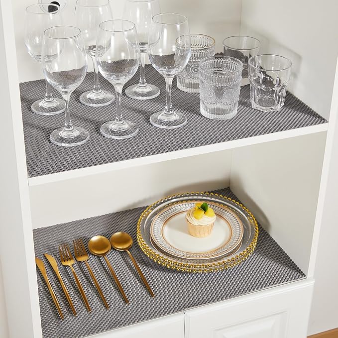 Shelf Liner for Kitchen Cabinet, Drawer Liners Non Slip Non Adhesive Thick Mat - Image 9