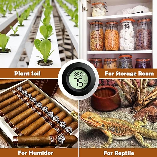 2PCS Reptile Thermometer and Humidity Gauge, Digital Adhesive Reptile Terrarium - Image 7