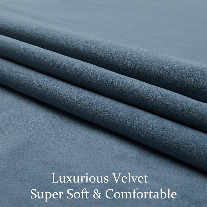 BULBUL Luxury Velvet Curtains 102 inches Elegant Living Room Curtain Modern - Image 6