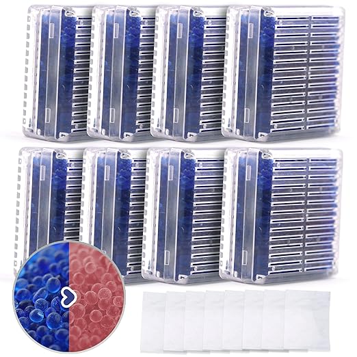 Silica Gel Canister, 45 Gram 8 Packs Hard Plastic Silica Gel Desiccant Canister by Wisesorb