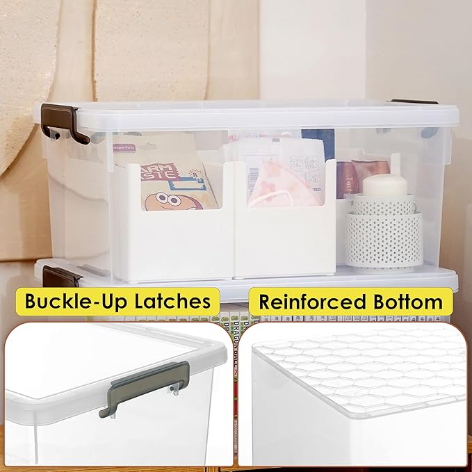 Citylife 33 Qt. Plastic Storage Bins - Image 8