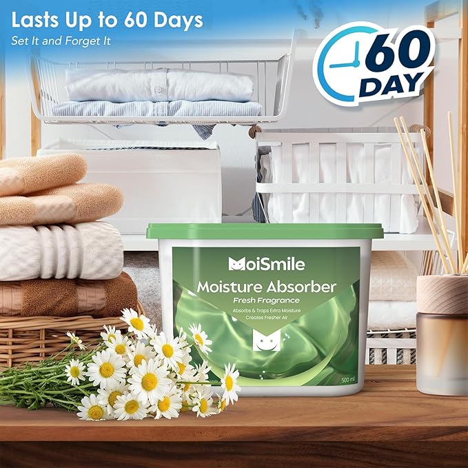 Moisture Absorbers 12 Packs, 10.8OZ Fresh Scent Efficient Humidity Absorber ＆ - Image 3