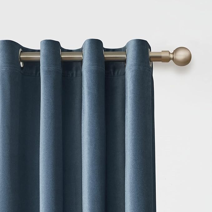 BULBUL Luxury Velvet Curtains 102 inches Elegant Living Room Curtain Modern - Image 3