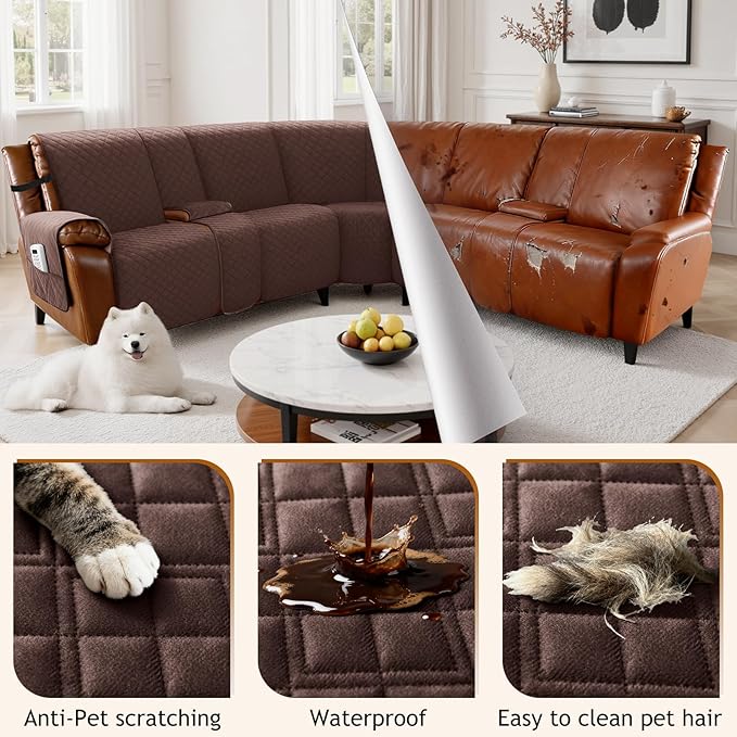 Arfntevss Waterproof Recliner Sectional Couch Covers - Image 6