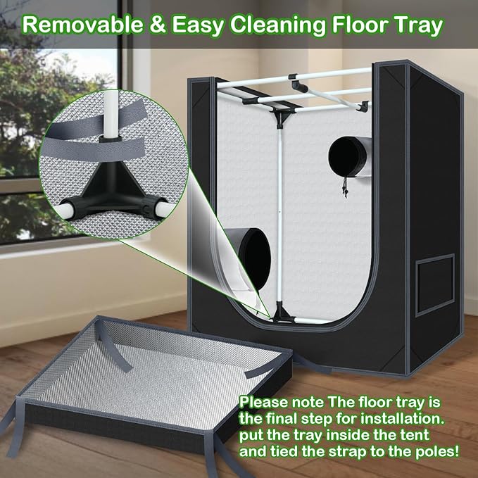 18"x30"x36" Grow Tent for Indoor Plants 600D Mylar Hydroponic High Reflective - Image 6