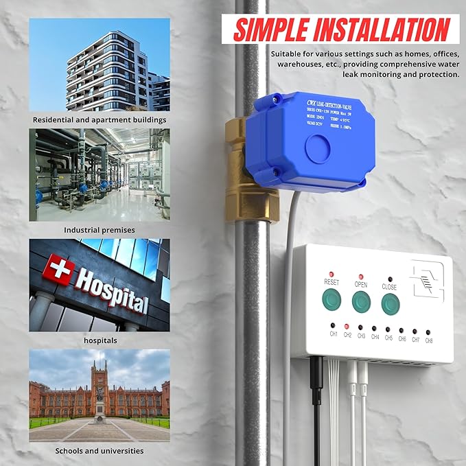 Water Leak Detector, Automatic Water Leak Alarm System, - Image 5