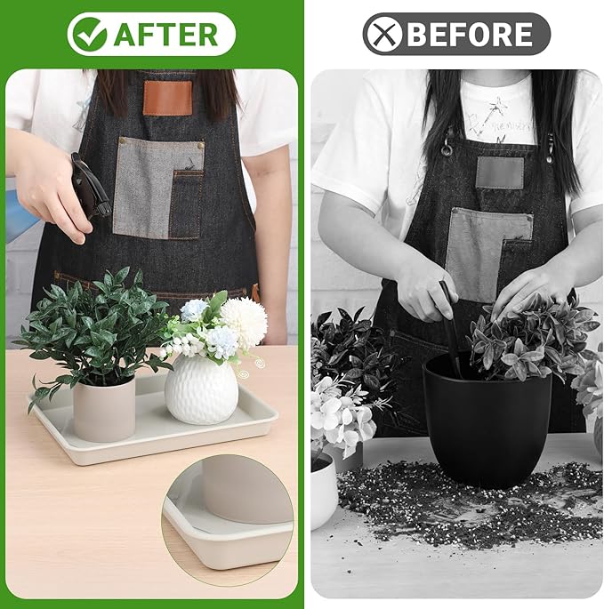 GREANER 11 Inch Plant Ttray, 3 Packs Durable Plastic Humidity Trays - Image 5