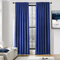 DONREN 90 Inch Curtains Blackout Thermal Insulated Rod Pocket Curtain Panels by DONREN