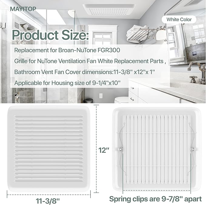 FGR300 Bathroom Vent Grille Cover - Image 2