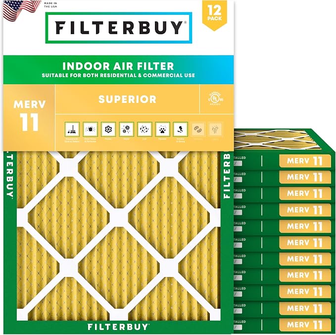 Filterbuy 16x18x1 Air Filter MERV 11 Superior Pet & Allergy Defense, by Filterbuy
