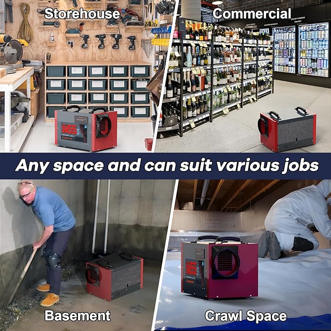 Abestorm Crawl Space Dehumidifier 120Pint Commercial Basement, Industrial Under - Image 4